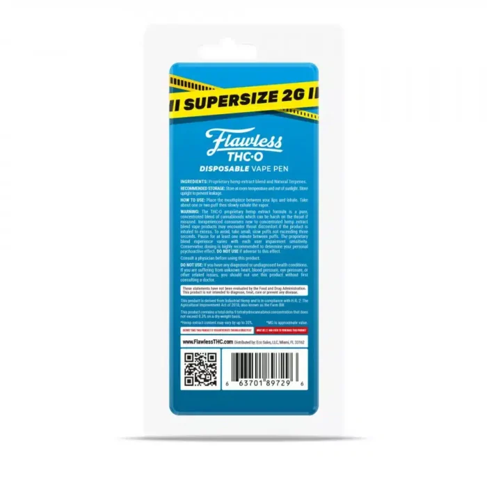 Blue Dream Vape – THC O – Disposable – Flawless- 1600mg