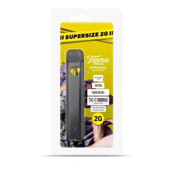 Flawless THC-O Disposable Vape Pen – Sour Diesel – 1600MG1